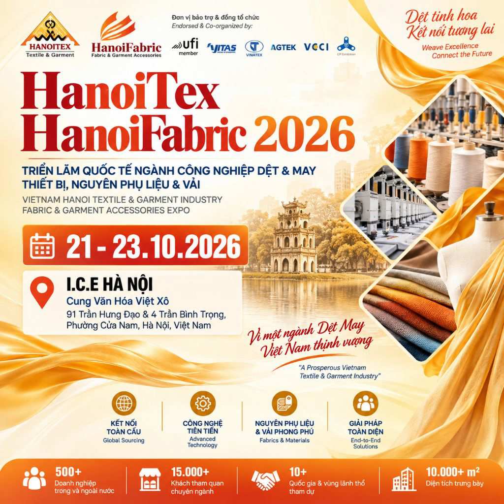 HanoiTex &amp; HanoiFabric 2026 | Thi công gian hàng Hà Nội